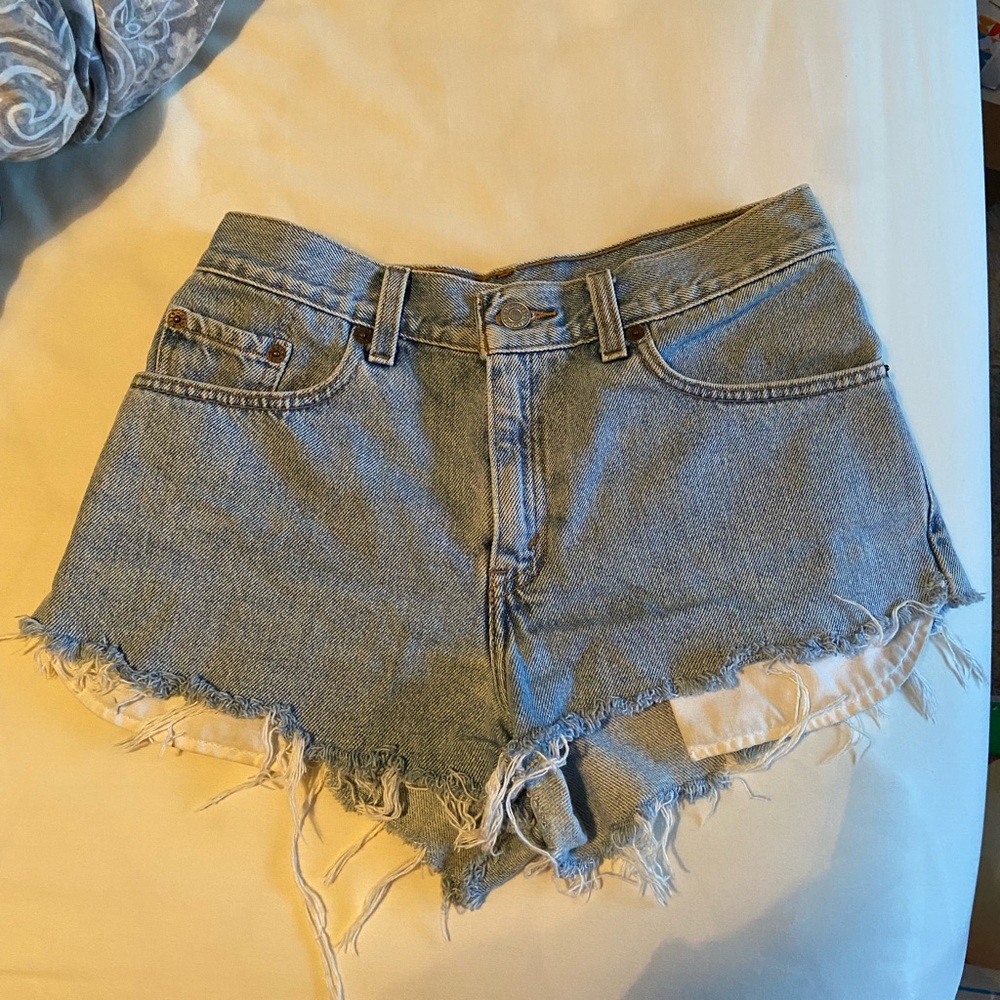 Levi’s cut-off denim shorts